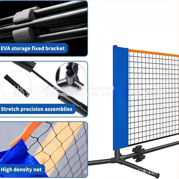 Prijenosni okvir mreže za pickleball, 3 m, PE materijal, za unutarnji i vanjski trening, pomični i rastavljiv