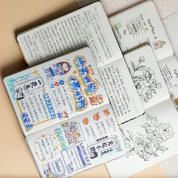 Bilježnica Takamori — PU omot, žično povezivanje, Dowling papir, 200–300 stranica, točkasta mreža