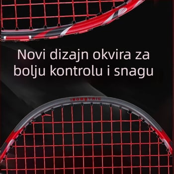 Badminton reketa – ofenzivni model, okvir od karbonskih vlakana, težina 80–84 g, Mid-Shaft Foam tehnologija, debljina ručke G5
