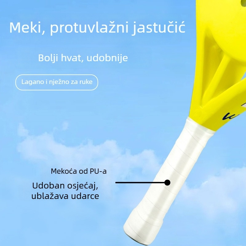Kaiwei dječja tenis raketa, okvir od karbonskih vlakana, žica od vlaknastih niti, direktan udarac, težina 95–100 g, drška G4, za djecu