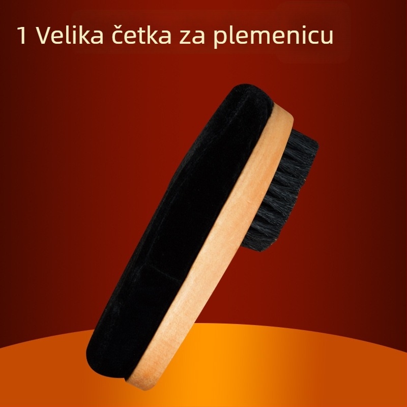 Četka za poliranje cipā Zhongu, mekane dlačice, glava za poliranje sunđerom, duga drška