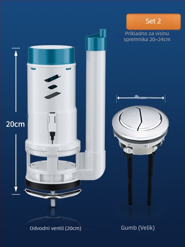 Set dodatne opreme za WC: ulazni ventil spremnika, ventil za ispiranje, dovod vode, ispušni ventil — CE potvrda; Materijal: Drugo; Marka: Drugo