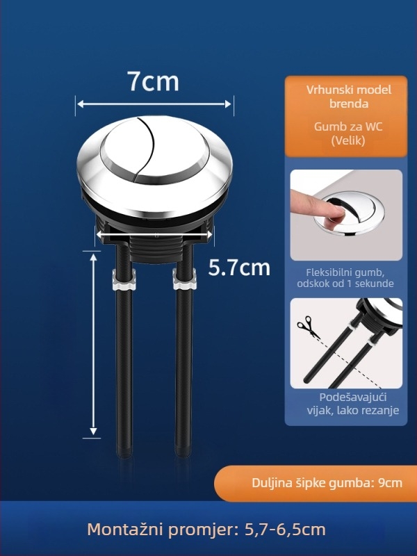 Set dodatne opreme za WC: ulazni ventil spremnika, ventil za ispiranje, dovod vode, ispušni ventil — CE potvrda; Materijal: Drugo; Marka: Drugo