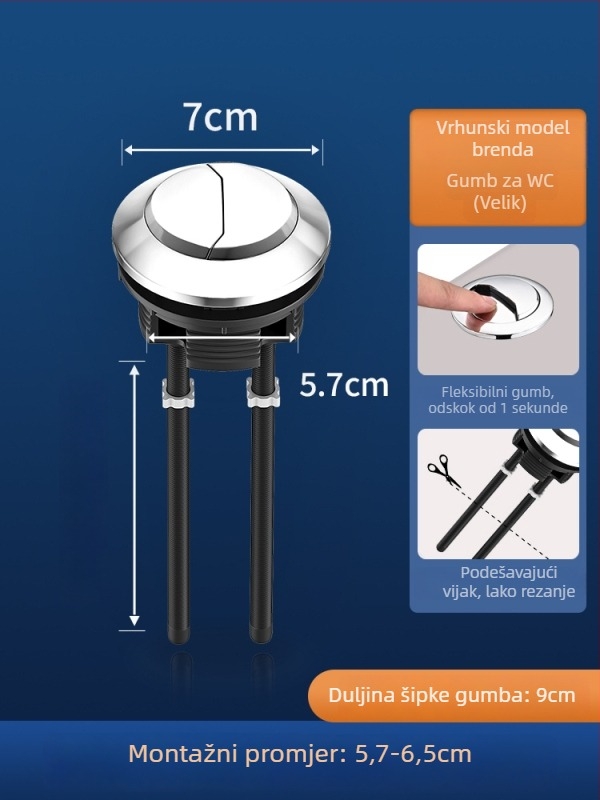 Set dodatne opreme za WC: ulazni ventil spremnika, ventil za ispiranje, dovod vode, ispušni ventil — CE potvrda; Materijal: Drugo; Marka: Drugo