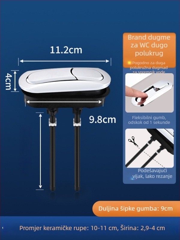 Set dodatne opreme za WC: ulazni ventil spremnika, ventil za ispiranje, dovod vode, ispušni ventil — CE potvrda; Materijal: Drugo; Marka: Drugo