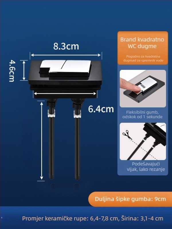Set dodatne opreme za WC: ulazni ventil spremnika, ventil za ispiranje, dovod vode, ispušni ventil — CE potvrda; Materijal: Drugo; Marka: Drugo