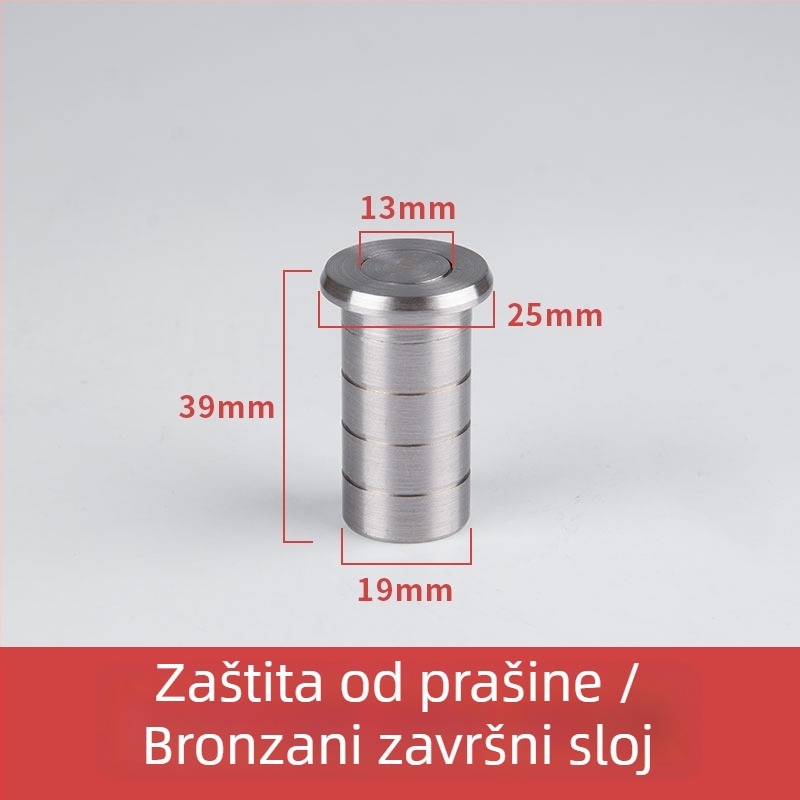 Skriti leptirasti zasun za drvena dvostruka vrata – Model 205; Materijal: SUS304 nehrđajući čelik; kutija zasun