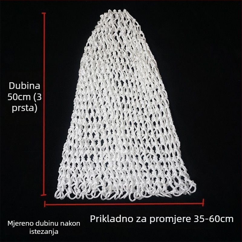 Ručni pleteni najlon mrežasta torba za ribolov – mekana za ribe, debela i izdržljiva, s nastavkom za glavu mreže