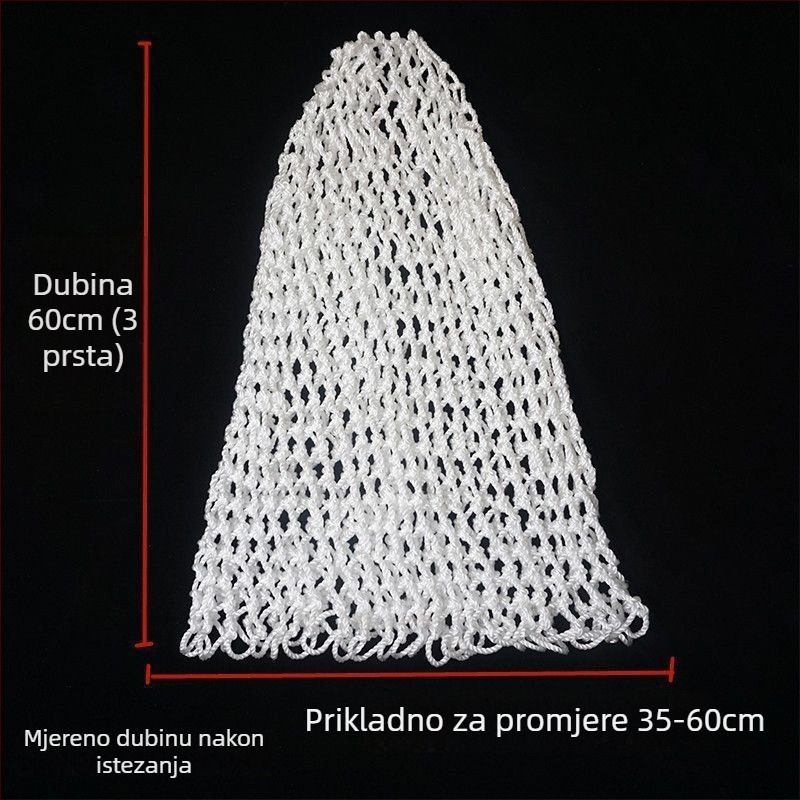 Ručni pleteni najlon mrežasta torba za ribolov – mekana za ribe, debela i izdržljiva, s nastavkom za glavu mreže