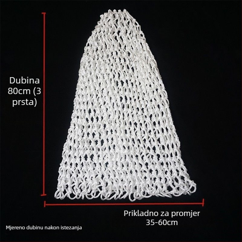 Ručni pleteni najlon mrežasta torba za ribolov – mekana za ribe, debela i izdržljiva, s nastavkom za glavu mreže