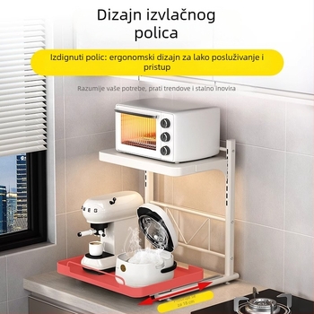 Izvučni stalak za kućanske uređaje na radnu ploču — Metal, moderan minimalistički dizajn, Model 1, prilagođeni uzorci, primjerice za rižar, mikrovalnu i pećnicu