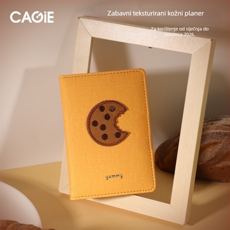 Dnevnik Cagie/Kajie s PU koricom, vezivanje konopom, papir od drvene celuloze 100 g/m², 100–200 stranica