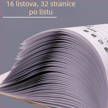 Bilježnica za zapise lekcija u etničkom stilu, s binder vezom, PVC stranice, papir 70 g/m²