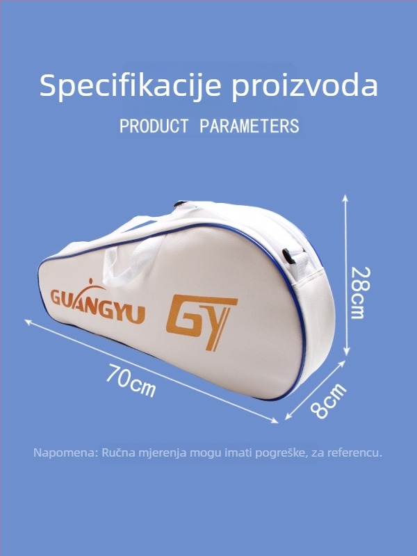 Ruksak za rekete badminton/tenis, velika kapaciteta, umjetna koža, vodootporna tkanina, Guangyu, za odrasle