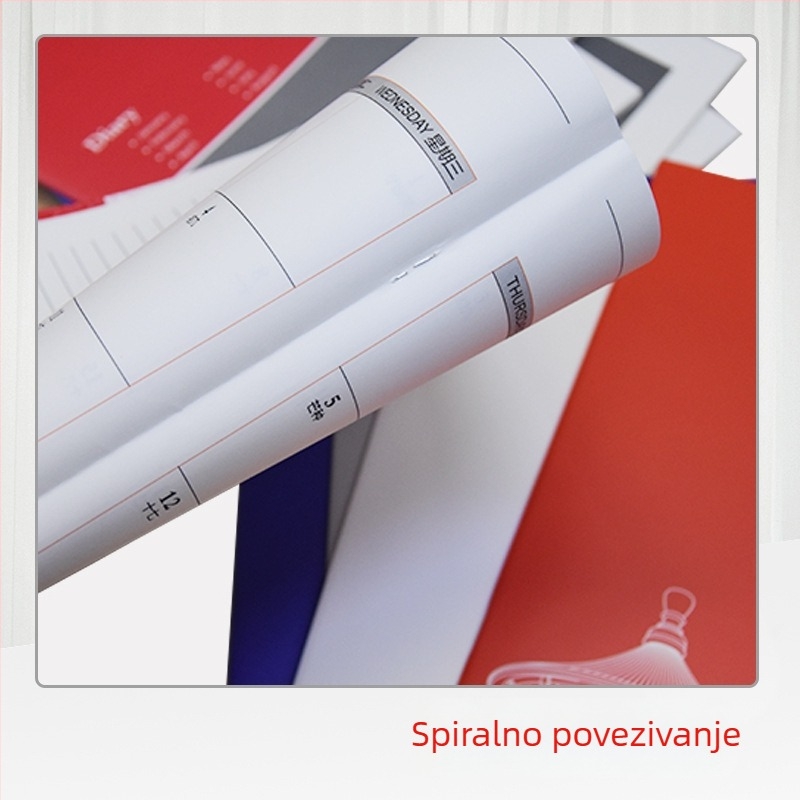 Meiyu 365-dnevni planer bilježnica – papir od sirove drvne mase, 100 g, 1–50 stranica, poslovni uredski stil