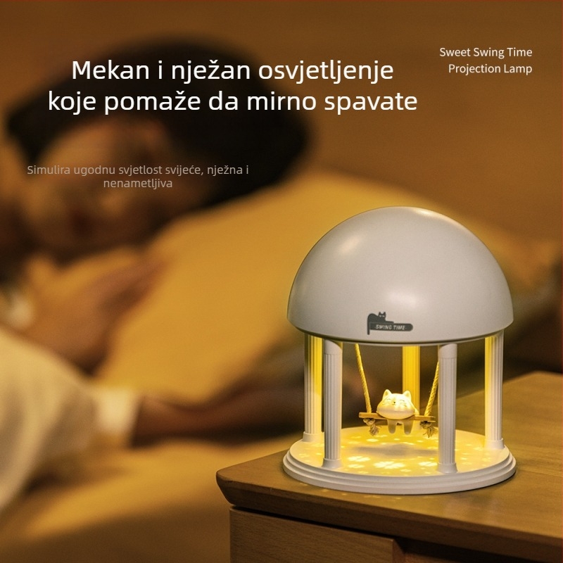 Projektno noćno svjetlo s Bluetooth zvučnikom i glazbenom kutijom, ugrađena litijska baterija, 5V, stolna montaža, modeli LJC-215/LJC-216