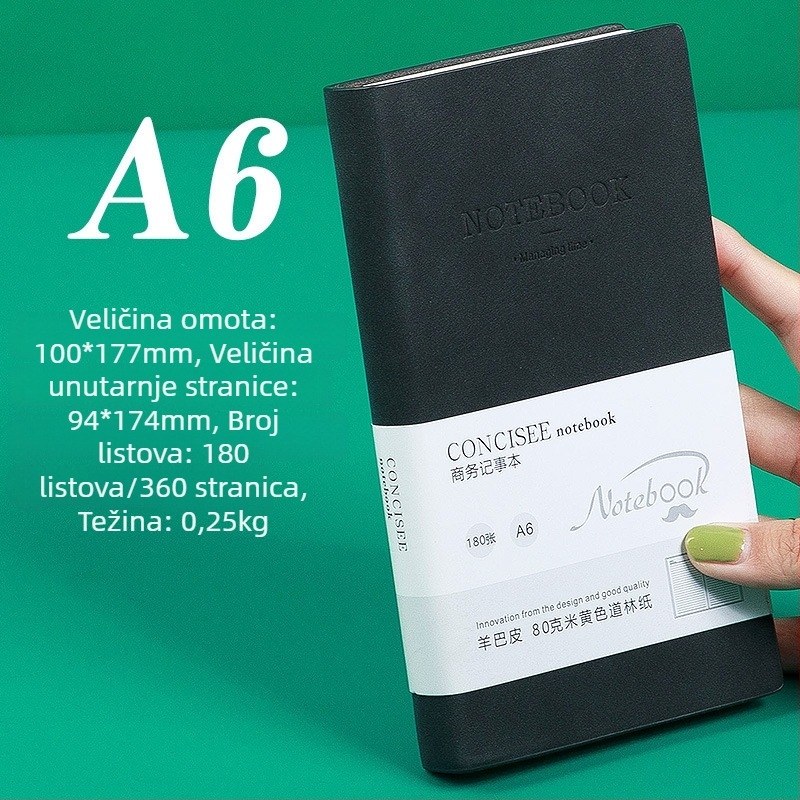 Bilježnica | Package Printing | Obložena umjetnom kožom | Šivano povezivanje | 300–400 stranica