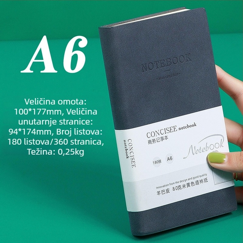 Bilježnica | Package Printing | Obložena umjetnom kožom | Šivano povezivanje | 300–400 stranica