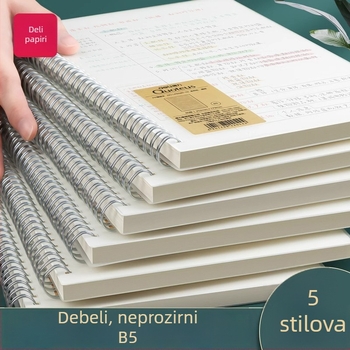 Deli LPB580 spiralna bilježnica s mrežastim stranama za studente