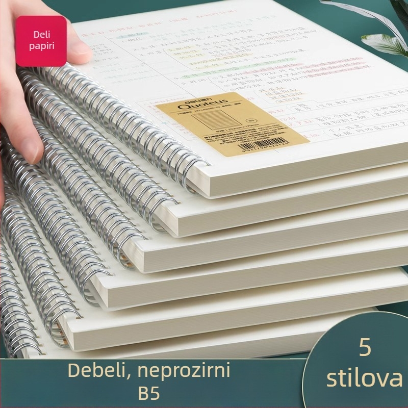 Deli LPB580 spiralna bilježnica s mrežastim stranama za studente