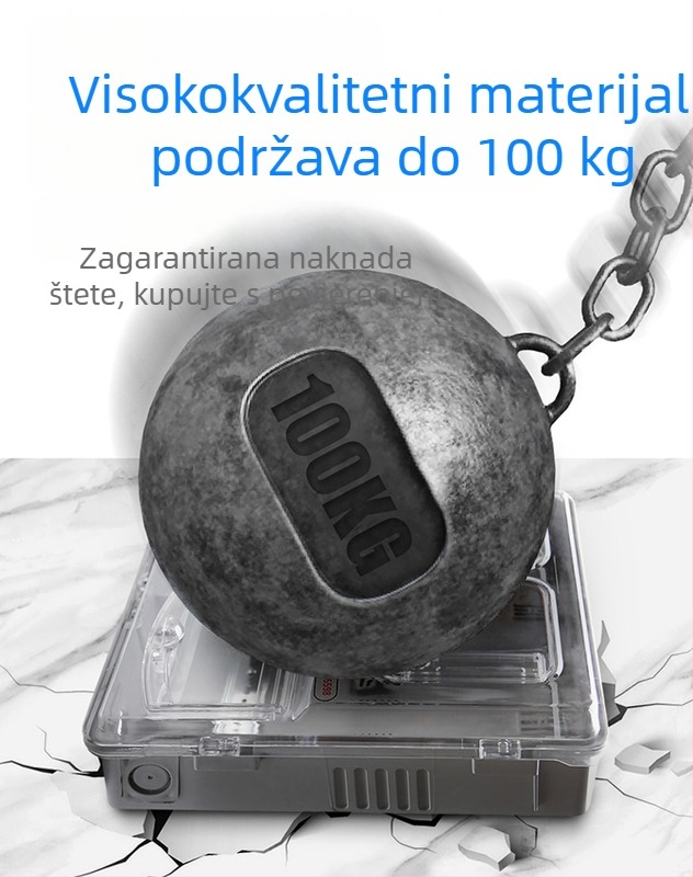 Kutija brojila za trofazni sustav s četiri vodiča, vanjska vodootporna, površinska montaža, prozirna plastika, utor za karticu