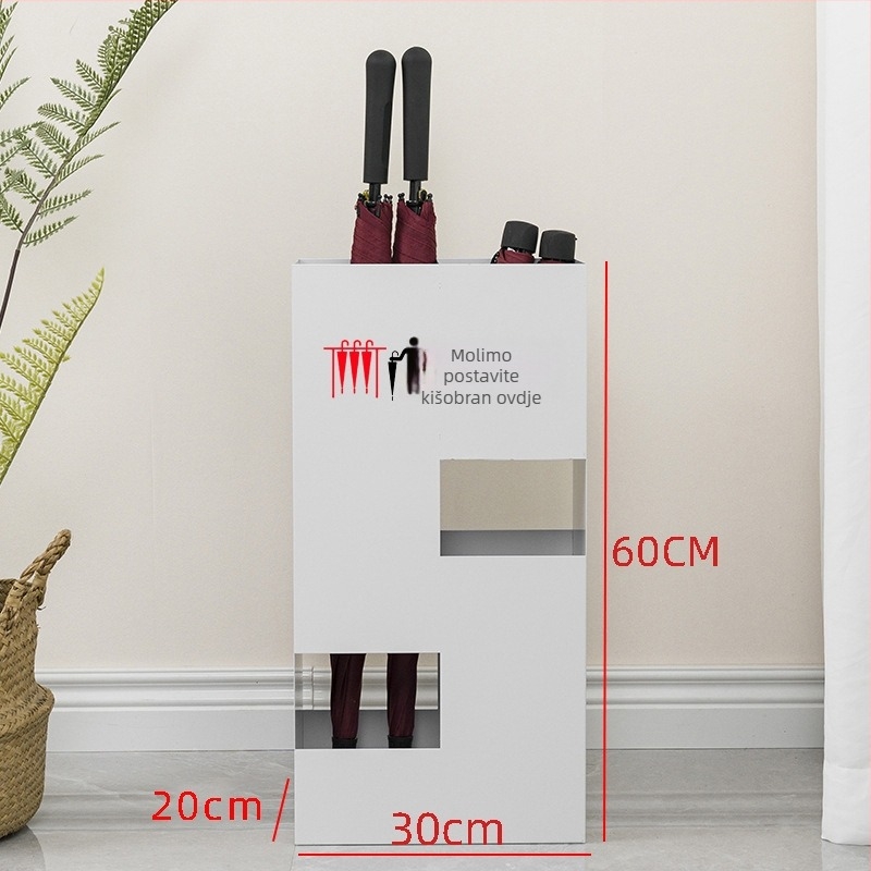 Stalak za kišobrane s metalnom konstrukcijom, aluminijski nosači i središnji štap, jednostavan moderan dizajn, težina 4 kg