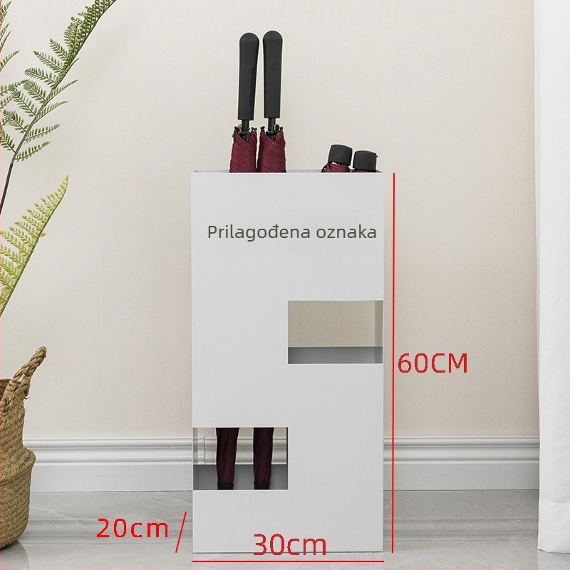 Stalak za kišobrane s metalnom konstrukcijom, aluminijski nosači i središnji štap, jednostavan moderan dizajn, težina 4 kg