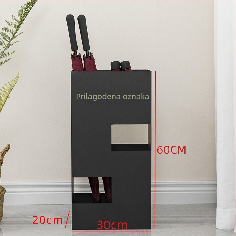 Stalak za kišobrane s metalnom konstrukcijom, aluminijski nosači i središnji štap, jednostavan moderan dizajn, težina 4 kg