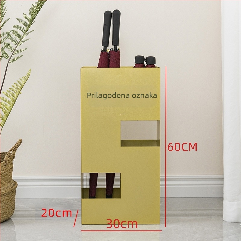 Stalak za kišobrane s metalnom konstrukcijom, aluminijski nosači i središnji štap, jednostavan moderan dizajn, težina 4 kg