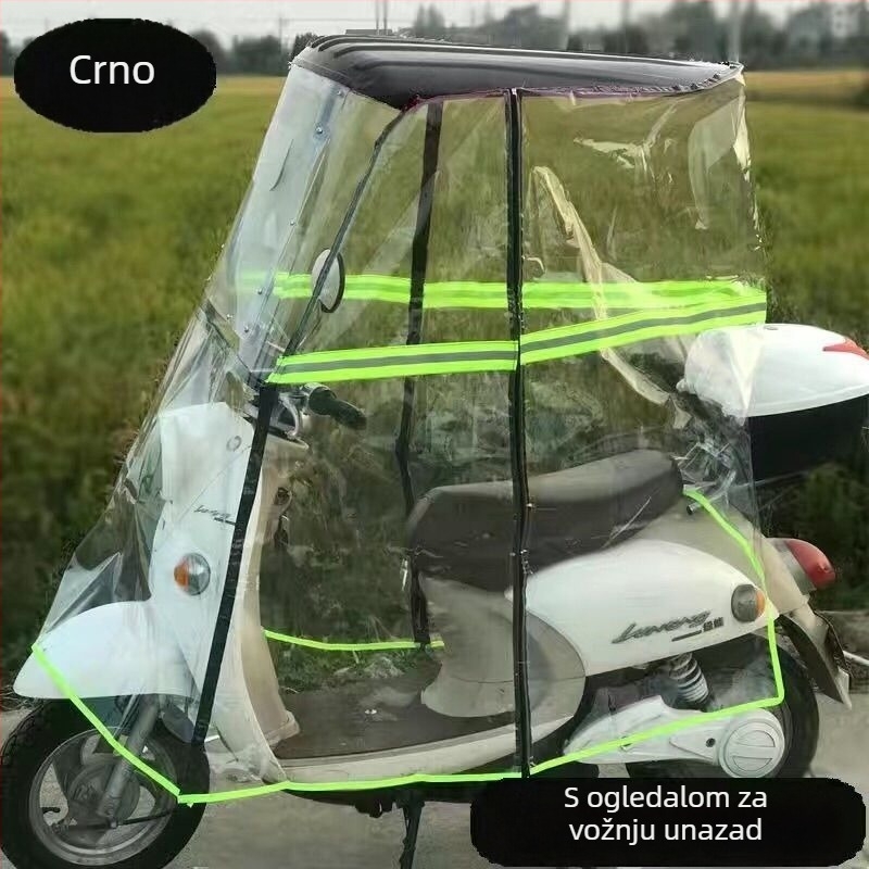 Sjenilo za električno vozilo i motocikl — automatsko otvaranje, poluautomatsko zatvaranje, univerzalna kompatibilnost, zaštita od sunca i kiše