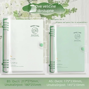 Kohara s PP omotom, blok-notes s listovima, mekim omotom, debeli dizajn, INS stil, odvojivi dnevnik; papir 70 g/m², 100–200 stranica