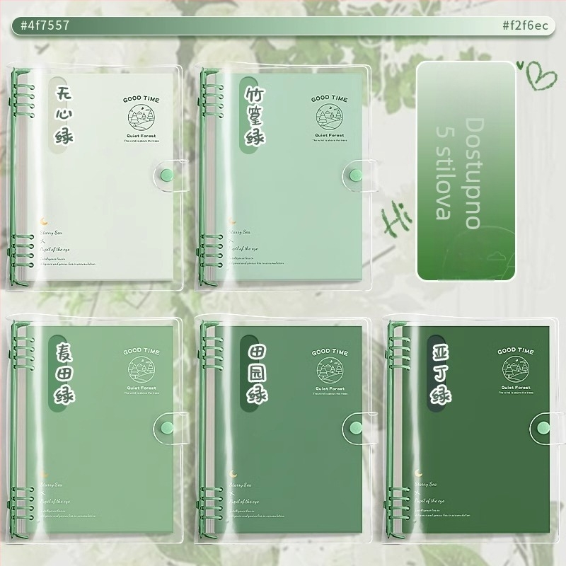 Kohara s PP omotom, blok-notes s listovima, mekim omotom, debeli dizajn, INS stil, odvojivi dnevnik; papir 70 g/m², 100–200 stranica