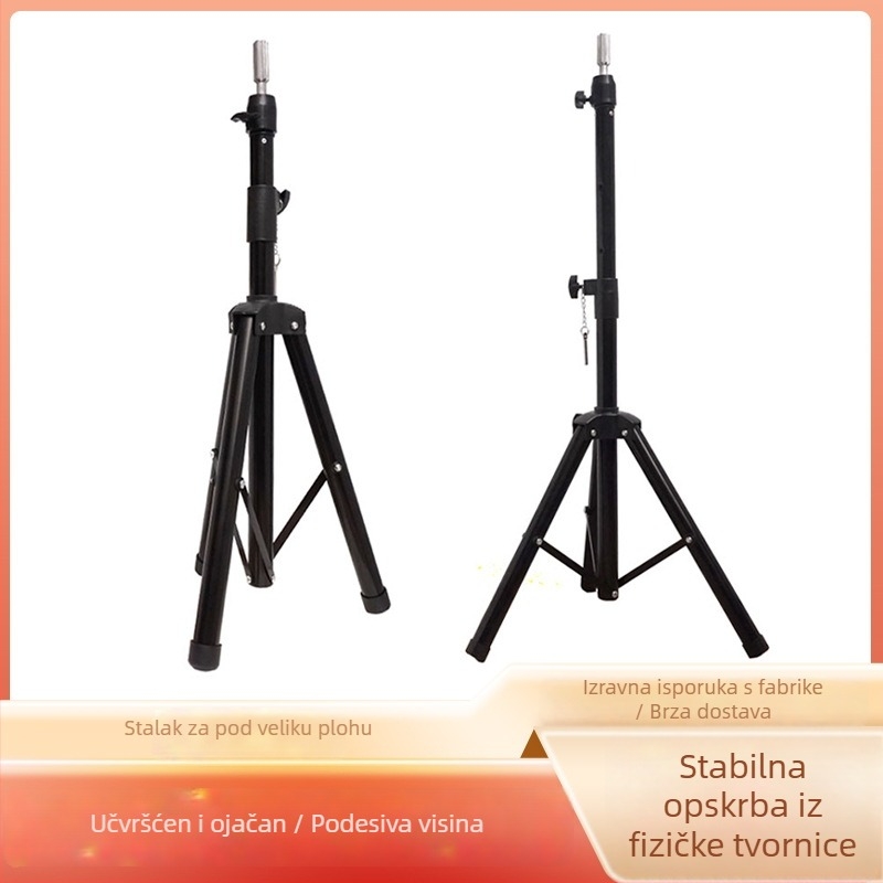 Glava maneken za frizuru s trokutastim podnim stalkom, model ZJ-020, željezna konstrukcija, korejski stil, kratka ravna kosa s šiškama
