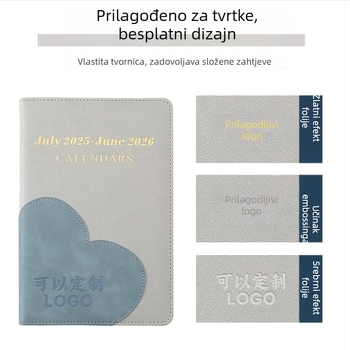 Notesnik s kožnim izgledom, uvez s vezom s ljepilom i šivanjem koncem, Dowling papir, 80 g, 200–300 stranica