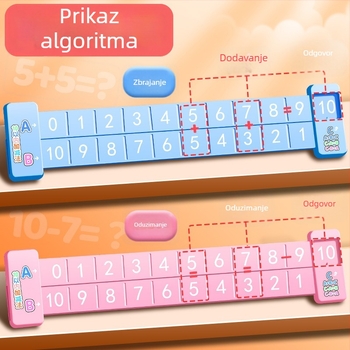 Obrazovna matematička linijka za djecu: razlaganje brojeva, zbrajanje i oduzimanje do 20, mentalna aritmetika do 10 (Brand Yi Tong; Uvoz: Ne; IP ovlaštenje: Ne)