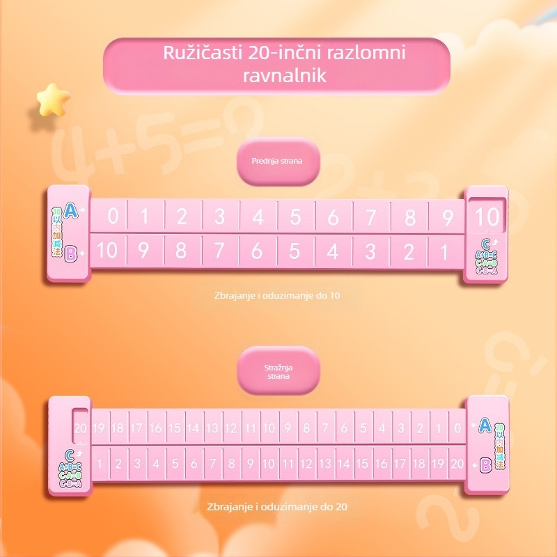 Obrazovna matematička linijka za djecu: razlaganje brojeva, zbrajanje i oduzimanje do 20, mentalna aritmetika do 10 (Brand Yi Tong; Uvoz: Ne; IP ovlaštenje: Ne)