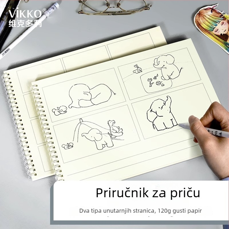 Victor bilježnica | PP naslovnica | unutarnji papir prirodne boje | 120 g/m² papir | kreativan stil bilježnice