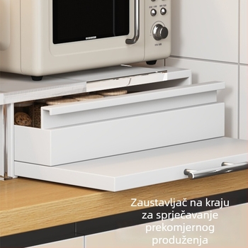Police za mikrovalnu pećnicu s izvučnim ladicama, proširenje radne površine — materijal: karbonska čelika, model: Microwave drawer board, obrada prema crtežima