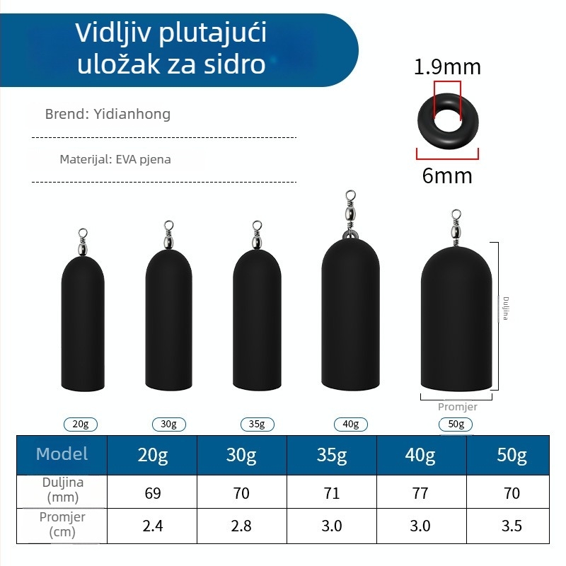 Vertikalni drift pluta – marka A Little Red, kompozitni materijal, plutanje i boje