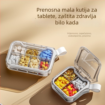 Suyue H001 Prijenosna kutija za tablete s pretincima – preklopni poklopac, vodootporna
