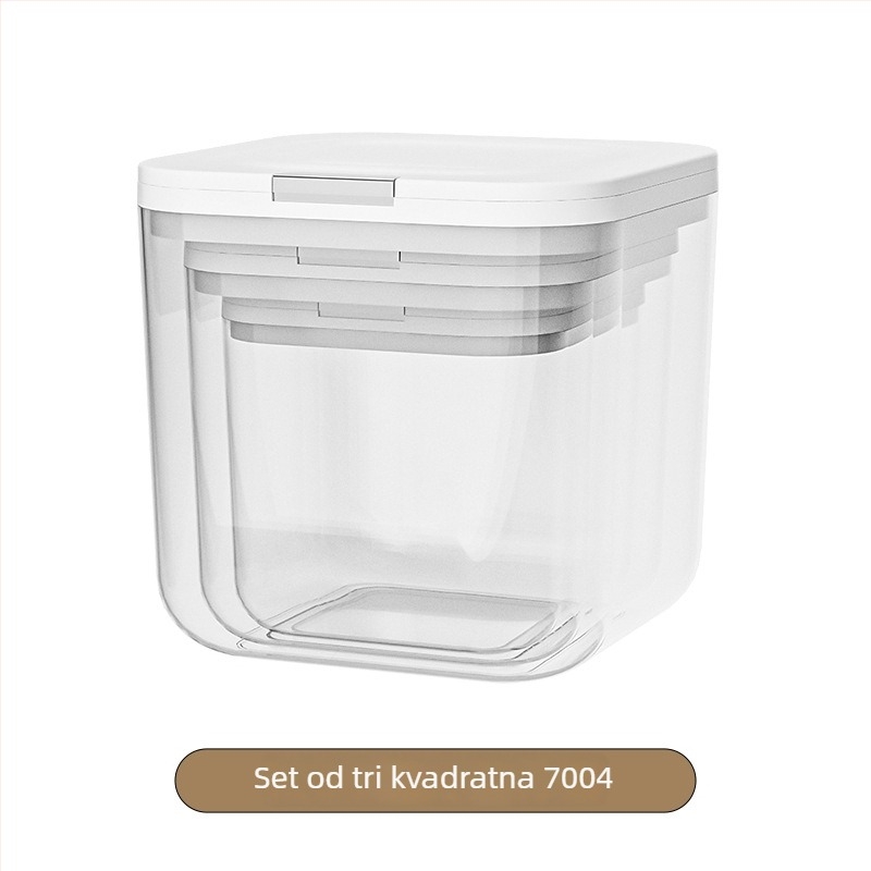 Kutija za skladištenje riže s zatvorenim dizajnom protiv vlage i insekata; materijal PP+PET; kapacitet 4–5 L; stil moderni minimalistički