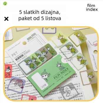 PVC samoljepljive oznake za uredsku organizaciju — vodootporne pravokutne oznake s bijelim pozadinom, ispis u boji, otpornost do 70°C