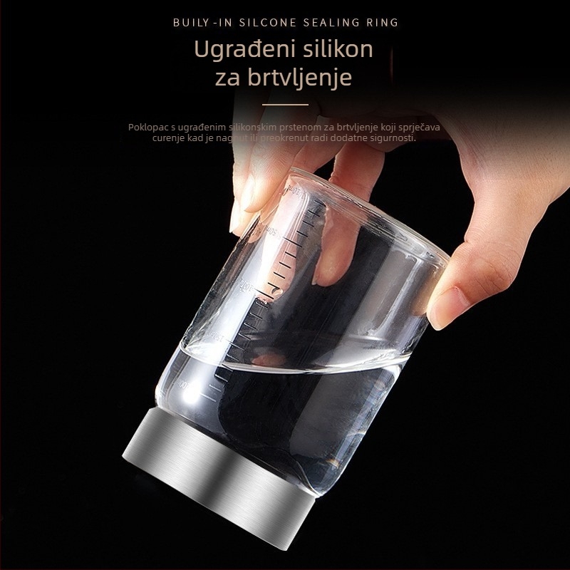 Staklena hermetički zatvorena posuda za hranu, mikrovalna sigurnost, 301-500 ml, okrugli oblik, za tekućine kineske medicine