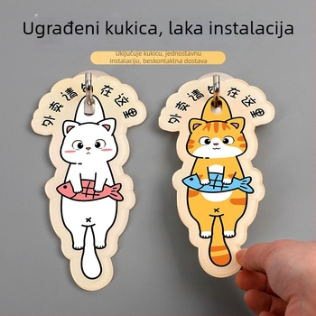 Akrilni natpis za ulazna vrata s mačjim motivom, UV ispis, prilagodljiv – Haolong Craft