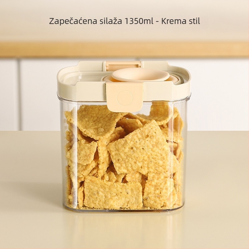 Kvadratna posuda za skladištenje hrane s izvučnim silikonim brtvom, bez poklopca, zapremina 800–1000 ml, kompatibilna s mikrovalnom pećnicom.