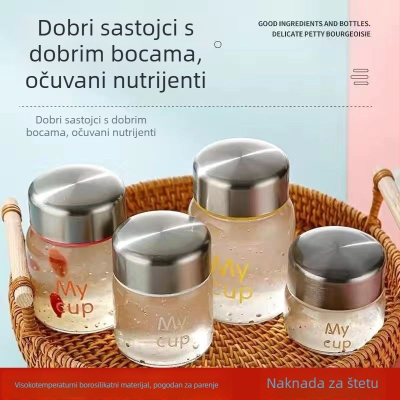 DC boca od borosilikatnog stakla za Bird's Nest, kapacitet ispod 300 ml, okruglog oblika, kompatibilno s mikrovalnom pećnicom.