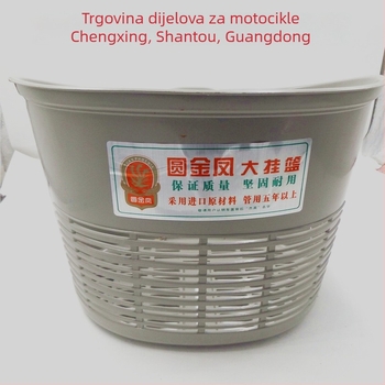 Sklopivi prednji koš za bicikl, plastični, okrugli