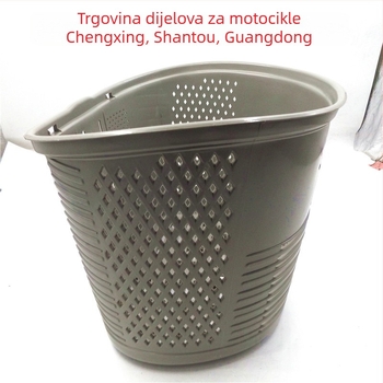 Sklopivi prednji koš za bicikl, plastični, okrugli