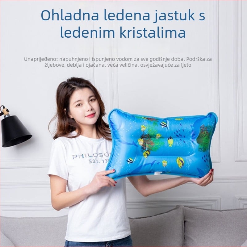 Ledeni jastuk s PVC tkaninom i punjenjem ledenih kristala za hlađenje i prevenciju vrućine; univerzalna upotreba, prilagodba dostupna.