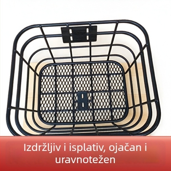 Koš za bicikl za prednju nosač, izrađen od željeza, kompatibilan s biciklima s promjenjivom brzinom, planinskim, gradskim i putničkim biciklima